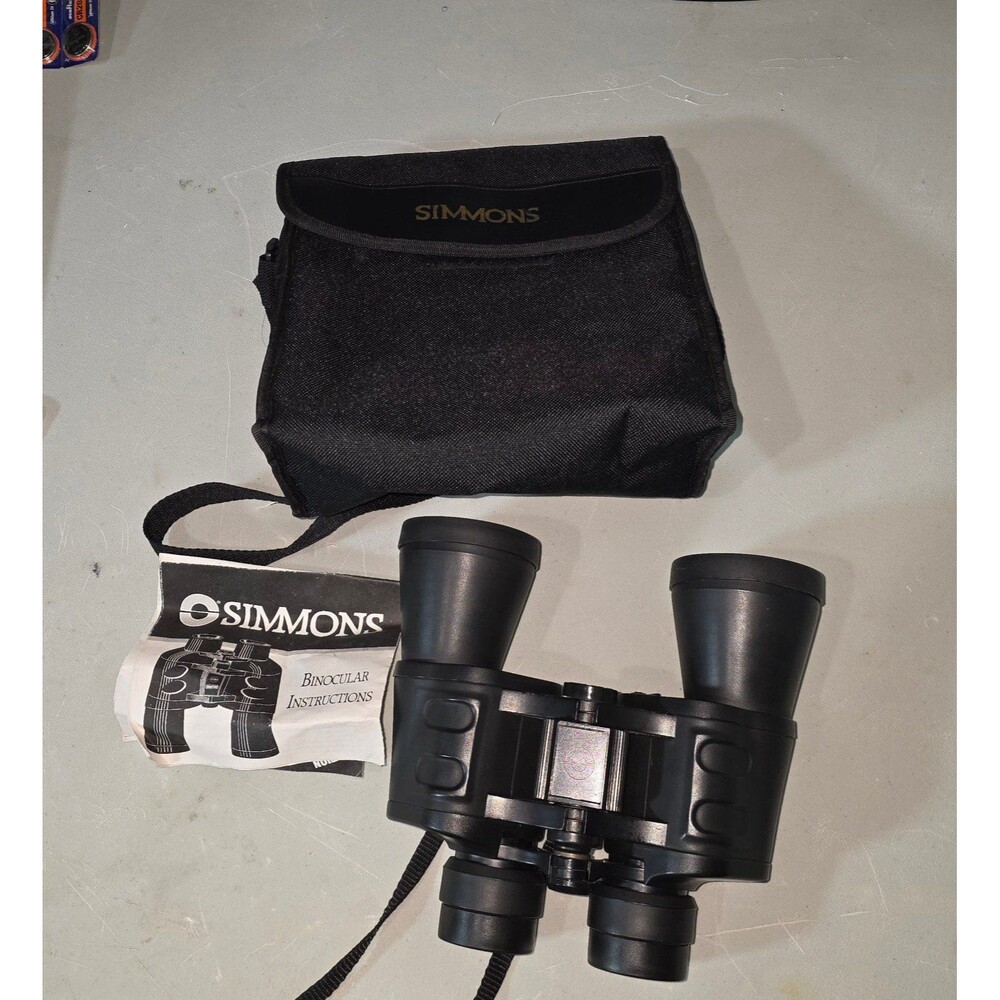 Simmons RedLine 10x50 WA Binoculars 367 Ft With Case Caps & Instructions